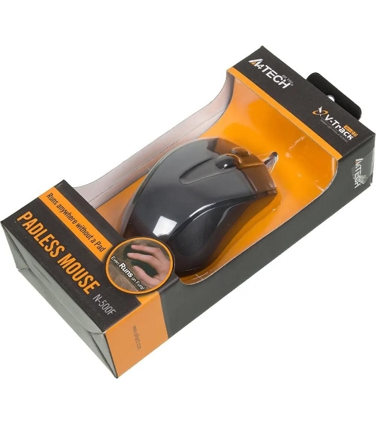 Мышь проводная A4Tech N-500F серый глянец/черный, 1200 dpi, USB, кнопки - 4