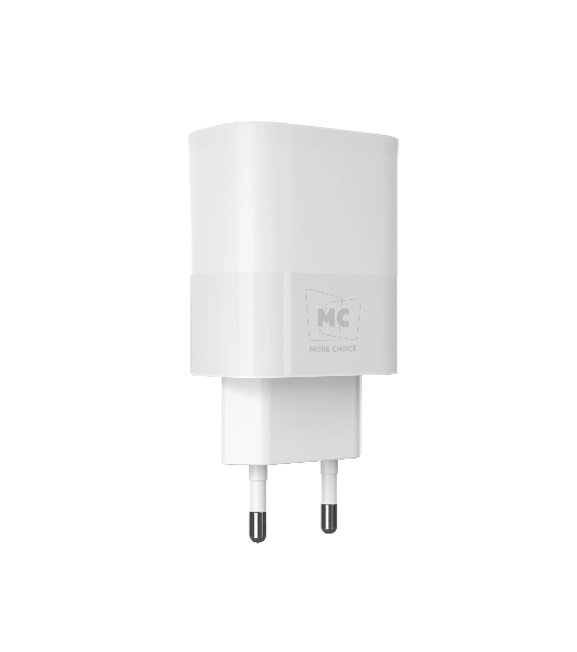 Сетевое зарядное устройство MORE CHOICE NC81 СЗУ 1USB+1Type-C 3.0A PD 20W+ QC3.0, белый