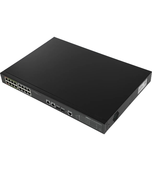 Коммутатор Dahua DH-LR2218-16ET-240, 16×100 Мбит/с + 2×1 Гбит/с, управляемый