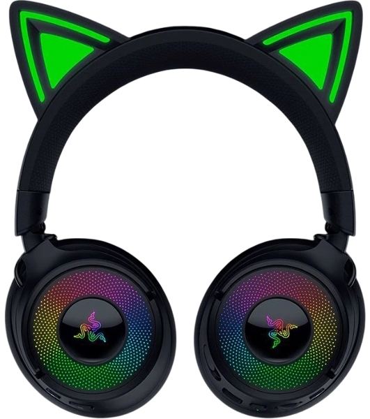 Гарнитура Razer Kraken Kitty V3 Pro чёрный, беспроводная + проводная, радиоканал, до 70 ч, подсветка