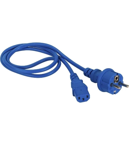 Шнур питания Lanmaster LAN-PP13/SH-0.5-BL C13-Schuko проводник.:3x0.75мм2 0.5м 220В 10А (упак.:1шт) синий