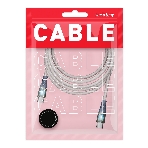 Кабель Smartbuy для зарядки и передачи данных, прозрачные наконечники TYPE C - TYPE C, 3А, нейл., серый, 1 м, IK-3112FCTRANSP-GRAY, фото2