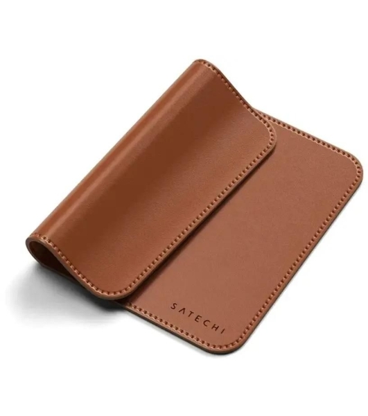 Коврик для мыши из веганской кожи Satechi Vegan-Leather Premium Desk Mat, коричневый