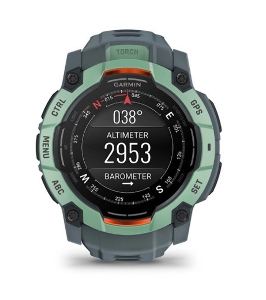Умные часы Garmin Instinct 3 AMOLED 50mm, 1.3' AMOLED, ANT+, Bluetooth, 10 ATM, нео тропик / серый