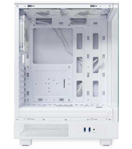 Компьютерный корпус HSPD F510, Panoramic Mid Tower, белый, TG, 0.5 SPCC, 3x120мм ARGB ATX, mATX, mITX 180/280/160мм 1x2.5', 1x3.5', 7xPCI 2xUSB-A 3.0 356x218x467мм