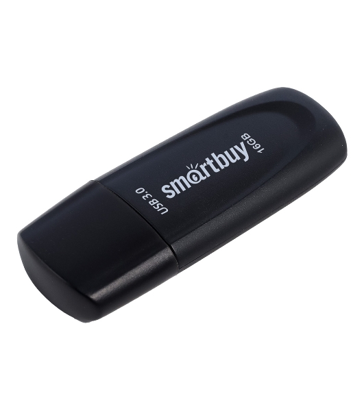 Флешка USB Smartbuy Scout Black (SB016Gb3SCK), 16Gb, USB 3.0/3.1, R/W 100/40, черный
