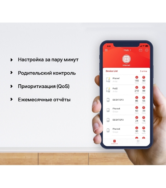 Бесшовный Mesh роутер Mercusys Halo H30G(2-pack) AC1300 10/100/1000BASE-TX