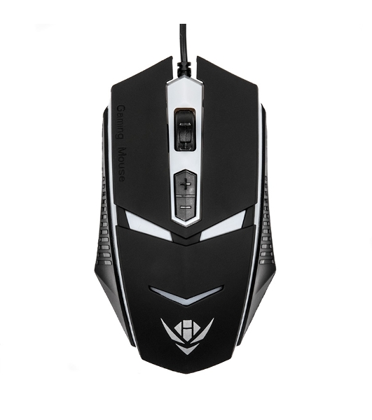 Мышь проводная Nakatomi MOG-02U черный, 1600 dpi, USB, кнопки - 5