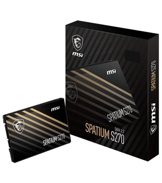 Накопитель SSD MSI SPATIUM S270, 240Gb, 2.5', SATA III, R/W 500/400