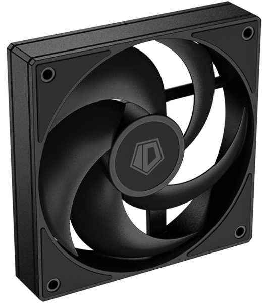 Вентилятор для корпуса ID-Cooling AS-120-K черный, 120 мм, 2000 об/мин, 27.2 дБ, 4 pin