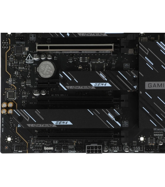 Материнская плата MSI X870E GAMING PLUS WIFI, AM5, AMD X870E, 4xDDR5, 4xSATA, 3xM.2, 1xPCIe 5.0 x16, 1xPCIe 4.0 x4, 2xPCIe 3.0 x1, 1xHDMI, 1xUSB Type-C, 1x5Gb LAN, Wi-Fi 7, Bluetooth 5.4, 2xUSB-C 20Gbps, 1xUSB-C 40Gbps, 2xUSB-A 5Gbps, 2xUSB-A 10Gbps, 4xUSB-A 2.0, 3x3.5 мм, 7.1, ATX