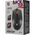 Мышь проводная Defender Delta MM-523 черный, 1000 dpi, USB, кнопки - 3, фото2