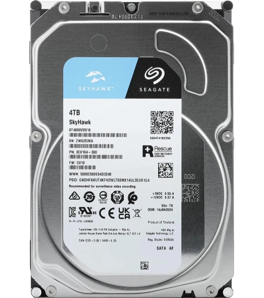 Жесткий диск Seagate 4Tb Skyhawk (ST4000VX016) OEM Serial ATA III, 5400 rpm, 256mb, для видеонаблюдения