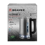 Чайник электрический BRAYER BR1060 2200 Вт, 1.7 л, стальной/черный, фото7