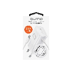 Сетевое зарядное устройство Qumo Energy (Charger 0026) 2.1A, встроенный кабель Lightning 8 Pin, белый, фото3