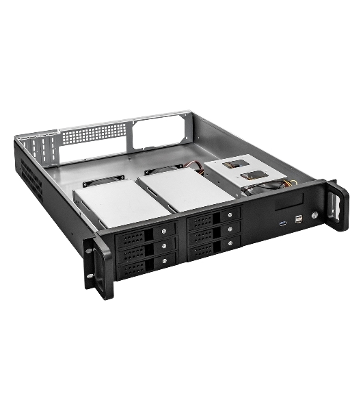 Серверный корпус ExeGate Pro 2U480-HS06 (RM 19', высота 2U, глубина 480, без БП, 6xHotSwap, USB)