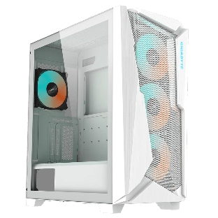 Компьютерный корпус Gigabyte C301 Glass White MidTower, ATX, USB-C x1, USB 3.0 x2, Audio I/O, GPU:400мм, Black, TG