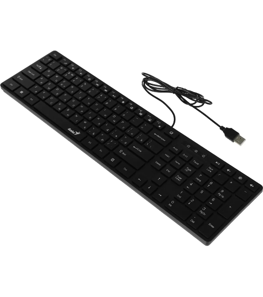 Клавиатура проводная Genius SlimStar 126, USB, черный