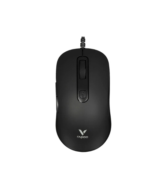 Мышь проводная Rapoo V16RGB черный, 12800 dpi, USB, кнопки - 6