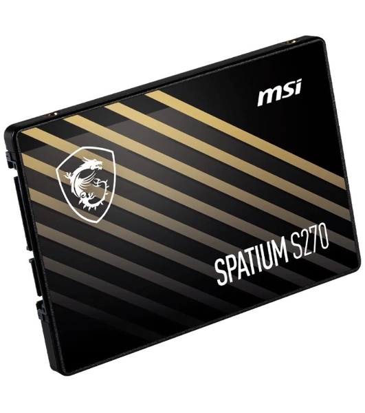 Накопитель SSD MSI SPATIUM S270, 240Gb, 2.5', SATA III, R/W 500/400