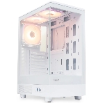 Компьютерный корпус HSPD F510, Panoramic Mid Tower, белый, TG, 0.5 SPCC, 3x120мм ARGB ATX, mATX, mITX 180/280/160мм 1x2.5', 1x3.5', 7xPCI 2xUSB-A 3.0 356x218x467мм, фото 1