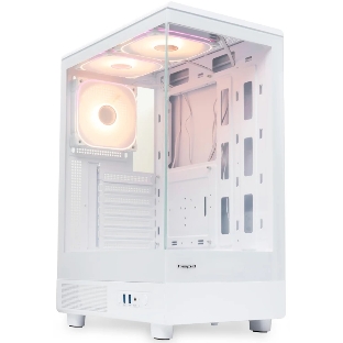 Компьютерный корпус HSPD F510, Panoramic Mid Tower, белый, TG, 0.5 SPCC, 3x120мм ARGB ATX, mATX, mITX 180/280/160мм 1x2.5', 1x3.5', 7xPCI 2xUSB-A 3.0 356x218x467мм
