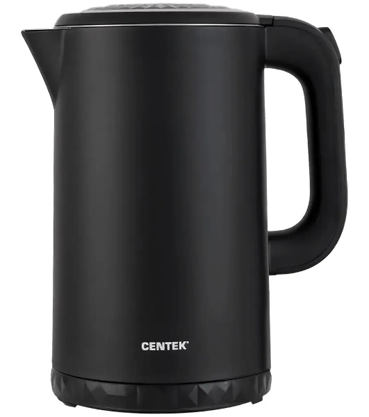 Электрочайник Centek CT-0020 черный, 1.7 л, 2200 Вт, скрытый нагревательный элемент