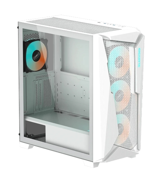 Компьютерный корпус Gigabyte C301 Glass White MidTower, ATX, USB-C x1, USB 3.0 x2, Audio I/O, GPU:400мм, Black, TG