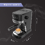 Кофеварка рожковая Zigmund & Shtain ZCM-900 черный, исп. кофе - молотый, 1.2 л, 1200 Вт, 15 бар, фото2