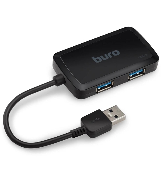 USB-концентратор Buro BU-HUB4-U3.0-S, USB 3.0, USB 4 порта, USB