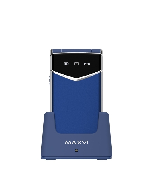 Мобильный телефон Maxvi E11ds синий/серебристый
