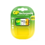 Батарейка аккумуляторная GP, Крона (20R8H, 6F22), Ni-Mh, 200 mAh, 1 шт., в блистере, 20R8H-2CRU1, фото 1