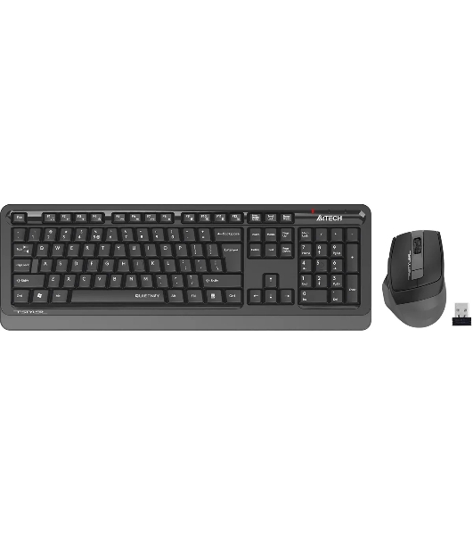 Комплект клавиатура+мышь A4Tech FStyler FGS1035Q беспроводной, USB, 2000 DPI, чёрный/серый