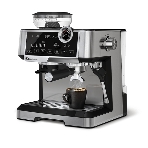 Кофеварка рожковая BQ CM5002 серебристый/черный, исп. кофе - зерновой/молотый, 2,8 л, 2400 Вт, 19 бар, фото 1