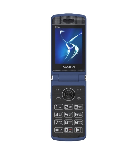 Мобильный телефон Maxvi E11ds синий/серебристый