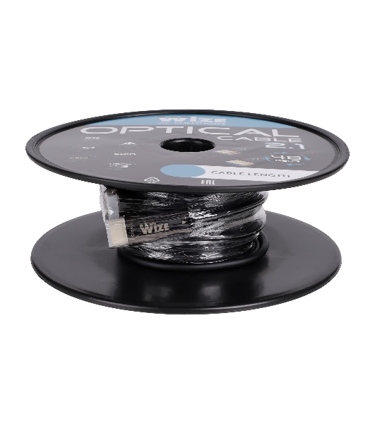 Кабель HDMI Wize AOC-8K-HM-HM-15M оптический, 15 м, 8K/60HZ 4:4:4, v.2.1, ARC, 19M/19M, HDCP 2.2, Ethernet, черный, коробка