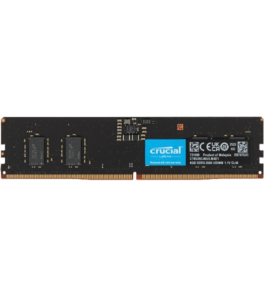 Оперативная память Crucial, DDR5, 8GB (1x8GB), 5600MHz, CL46, DIMM, OEM