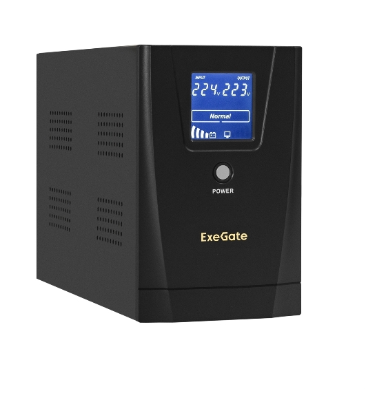 Источник бесперебойного питания ExeGate EX292630RUS SpecialPro Smart LLB-2000.LCD.AVR.1SH.2C13.RJ.USB 2000VA/1200W, LCD, AVR, 1*Schuko+2*C13,RJ45/11,USB, металлический корпус, черный