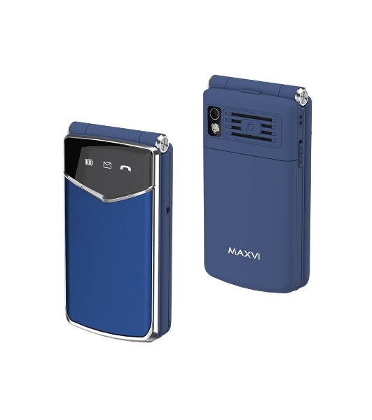 Мобильный телефон Maxvi E11ds синий/серебристый