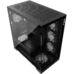 Компьютерный корпус XPG INVADER X BLACK (INVADERXMT-BKCWW) Mid-Tower Gaming ATX PC Case with Panoramic View, Tempered Glass Panels, and RGb Lighting Black, фото2