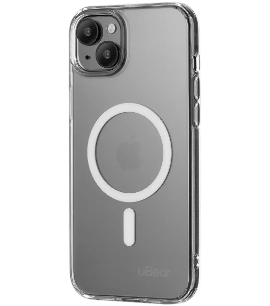 Чехол (клип-кейс) uBear для Apple iPhone 15 Plus Real Mag Case with MagSafe прозрачный (CS254TT67RL-I23M)