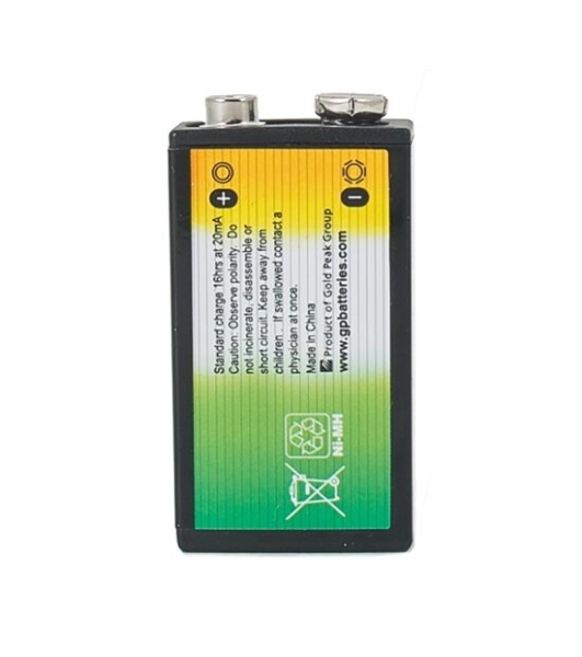 Батарейка аккумуляторная GP, Крона (20R8H, 6F22), Ni-Mh, 200 mAh, 1 шт., в блистере, 20R8H-2CRU1