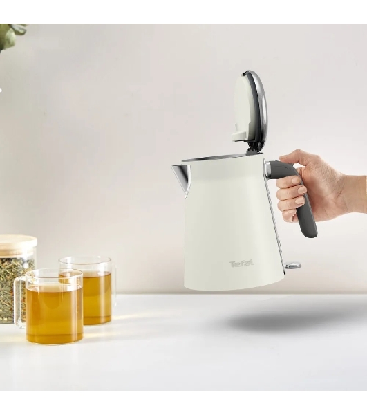 Электрочайник Tefal KI666AE0 молочный, 1.7 л, 2400 Вт, скрытый нагревательный элемент