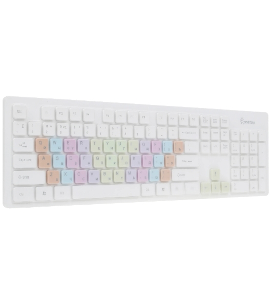 Комплект клавиатура+мышь Smartbuy 218346AG беспроводной, USB, 1500 DPI, белый