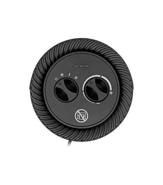 Тепловентилятор керамический Denzel DTFC-1200S, черный, 600/1200 Вт, 12 м2, 3 режима, термостат