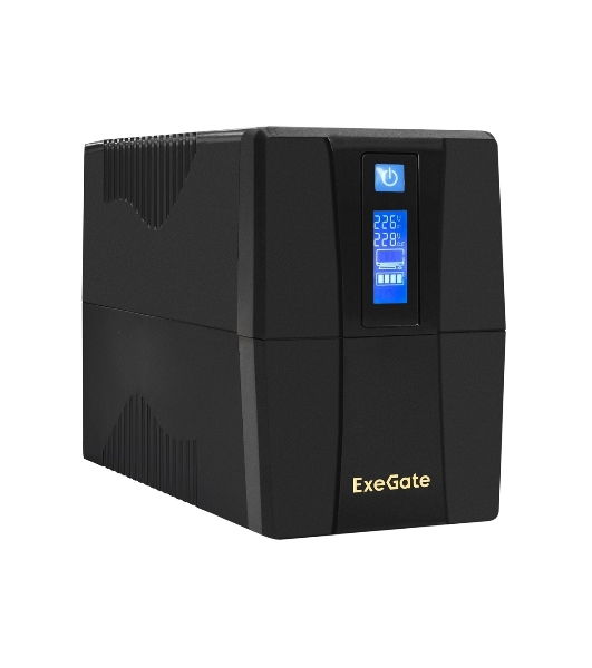 Источник бесперебойного питания ExeGate EP285478RUS Power Smart ULB-850.LCD.AVR.EURO.RJ.USB 850VA/480W, LCD, AVR, 2 евророзетки, RJ45/11, USB, черный