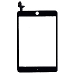 Сенсорное стекло (тачскрин) Ipad mini 3 (retina) + IC (A1599, A1600), черное, фото 1