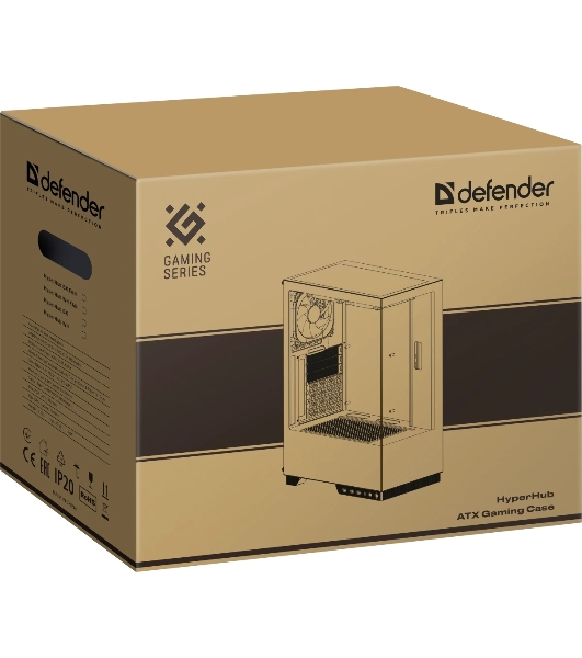 Компьютерный корпус Defender HyperHub черный,ATX,3fans,switchM/BSync
