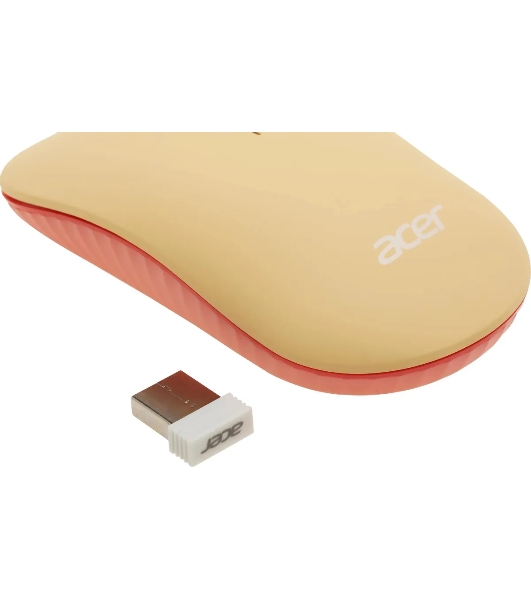 Комплект клавиатура + мышь Acer OCC205 беспроводной USB, 1200 dpi, розовый/бежевый