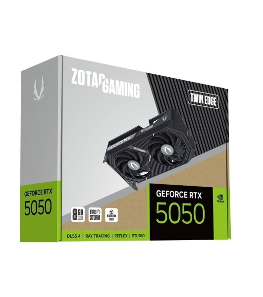 Видеокарта Zotac GAMING GeForce RTX 5050 TWIN EDGE, NVIDIA RTX 5050, 8 ГБ GDDR6, 128 бит, PCI-e 5.0, 1xHDMI, 3xDP, 2572 МГц